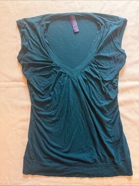 Pixie Teal V-Neck Sleeveless SIZE MEDIUM